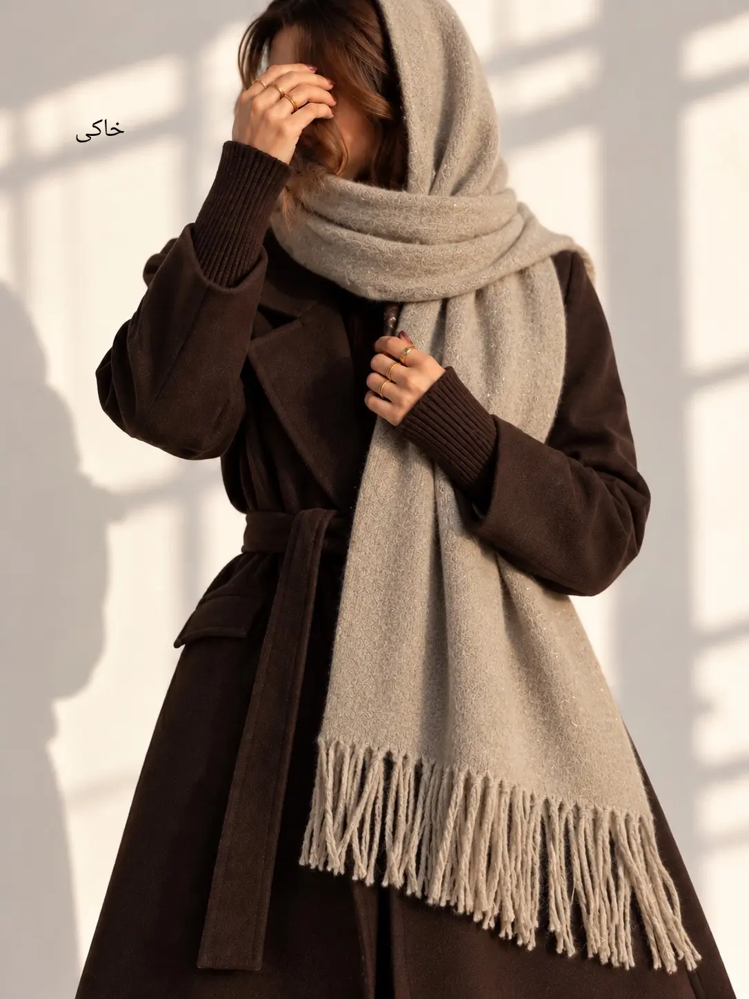 شال موهر پشمی رز